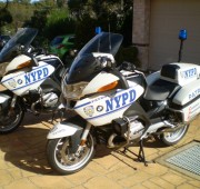 2007 BMW NYPD POLICE BIKES R1200RT x 2 bikes (BLACK AND WHITE)